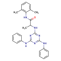 2-{[4,6-bis(phenylamino)-1,3,5-triazin-2-yl]amino}-N-(2,6-dimethylphenyl)propanamide