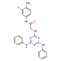 2-{[4,6-bis(phenylamino)-1,3,5-triazin-2-yl]amino}-N-(3-chloro-4-methylphenyl)acetamide