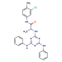 2-{[4,6-bis(phenylamino)-1,3,5-triazin-2-yl]amino}-N-(3-chloro-4-methylphenyl)propanamide