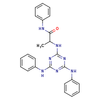 2-{[4,6-bis(phenylamino)-1,3,5-triazin-2-yl]amino}-N-phenylpropanamide