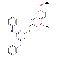 2-{[4,6-bis(phenylamino)-1,3,5-triazin-2-yl]sulfanyl}-N-(2,5-dimethoxyphenyl)acetamide