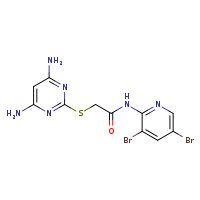 2-[(4,6-diaminopyrimidin-2-yl)sulfanyl]-N-(3,5-dibromopyridin-2-yl)acetamide