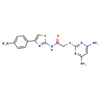 2-[(4,6-diaminopyrimidin-2-yl)sulfanyl]-N-[4-(4-methylphenyl)-1,3-thiazol-2-yl]acetamide
