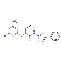 2-[(4,6-diaminopyrimidin-2-yl)sulfanyl]-N-(4-phenyl-1,3-thiazol-2-yl)butanamide