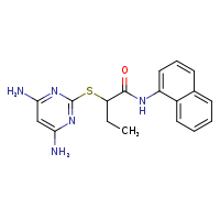 2-[(4,6-diaminopyrimidin-2-yl)sulfanyl]-N-(naphthalen-1-yl)butanamide