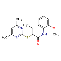 2-[(4,6-dimethylpyrimidin-2-yl)sulfanyl]-N-(2-methoxyphenyl)butanamide