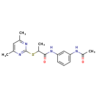 2-[(4,6-dimethylpyrimidin-2-yl)sulfanyl]-N-(3-acetamidophenyl)propanamide