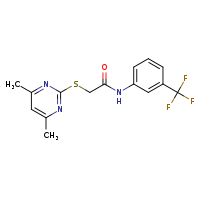 2-[(4,6-dimethylpyrimidin-2-yl)sulfanyl]-N-[3-(trifluoromethyl)phenyl]acetamide
