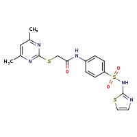 2-[(4,6-dimethylpyrimidin-2-yl)sulfanyl]-N-{4-[(1,3-thiazol-2-yl)sulfamoyl]phenyl}acetamide