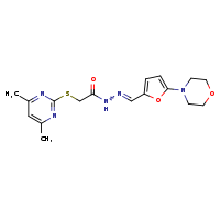 2-[(4,6-dimethylpyrimidin-2-yl)sulfanyl]-N'-[(E)-[5-(morpholin-4-yl)furan-2-yl]methylidene]acetohydrazide