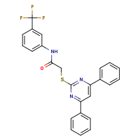 2-[(4,6-diphenylpyrimidin-2-yl)sulfanyl]-N-[3-(trifluoromethyl)phenyl]acetamide