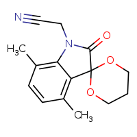 2-{4',7'-dimethyl-2'-oxospiro[1,3-dioxane-2,3'-indol]-1'-yl}acetonitrile
