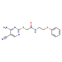 2-[(4-amino-5-cyanopyrimidin-2-yl)sulfanyl]-N-(2-phenoxyethyl)acetamide