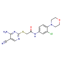 2-[(4-amino-5-cyanopyrimidin-2-yl)sulfanyl]-N-[3-chloro-4-(morpholin-4-yl)phenyl]acetamide