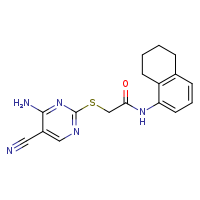 2-[(4-amino-5-cyanopyrimidin-2-yl)sulfanyl]-N-(5,6,7,8-tetrahydronaphthalen-1-yl)acetamide