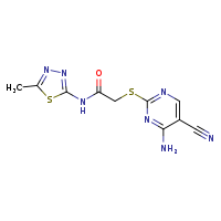 2-[(4-amino-5-cyanopyrimidin-2-yl)sulfanyl]-N-(5-methyl-1,3,4-thiadiazol-2-yl)acetamide