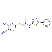 2-[(4-amino-5-cyanopyrimidin-2-yl)sulfanyl]-N-(5-phenyl-1,3,4-thiadiazol-2-yl)acetamide