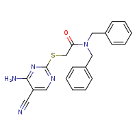 2-[(4-amino-5-cyanopyrimidin-2-yl)sulfanyl]-N,N-dibenzylacetamide