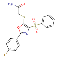 2-{[4-(benzenesulfonyl)-2-(4-fluorophenyl)-1,3-oxazol-5-yl]sulfanyl}acetamide