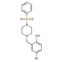2-{[4-(benzenesulfonyl)piperazin-1-yl]methyl}-4-bromophenol