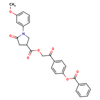 2-[4-(benzoyloxy)phenyl]-2-oxoethyl 1-(3-methoxyphenyl)-5-oxopyrrolidine-3-carboxylate