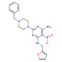 2-(4-benzylpiperazin-1-yl)-N4-(furan-2-ylmethyl)-5-nitropyrimidine-4,6-diamine