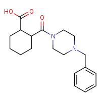 2-(4-benzylpiperazine-1-carbonyl)cyclohexane-1-carboxylic acid
