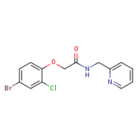 2-(4-bromo-2-chlorophenoxy)-N-(pyridin-2-ylmethyl)acetamide