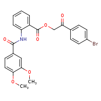 2-(4-bromophenyl)-2-oxoethyl 2-(3,4-dimethoxybenzamido)benzoate