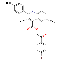 2-(4-bromophenyl)-2-oxoethyl 3,6-dimethyl-2-(4-methylphenyl)quinoline-4-carboxylate