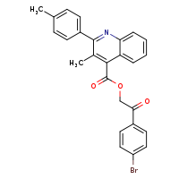 2-(4-bromophenyl)-2-oxoethyl 3-methyl-2-(4-methylphenyl)quinoline-4-carboxylate