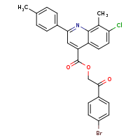 2-(4-bromophenyl)-2-oxoethyl 7-chloro-8-methyl-2-(4-methylphenyl)quinoline-4-carboxylate