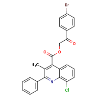 2-(4-bromophenyl)-2-oxoethyl 8-chloro-3-methyl-2-phenylquinoline-4-carboxylate