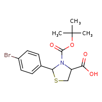 2-(4-bromophenyl)-3-(tert-butoxycarbonyl)-1,3-thiazolidine-4-carboxylic acid
