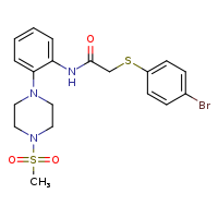 2-[(4-bromophenyl)sulfanyl]-N-[2-(4-methanesulfonylpiperazin-1-yl)phenyl]acetamide
