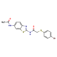 2-[(4-bromophenyl)sulfanyl]-N-(6-acetamido-1,3-benzothiazol-2-yl)acetamide