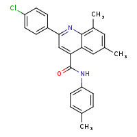 2-(4-chlorophenyl)-6,8-dimethyl-N-(4-methylphenyl)quinoline-4-carboxamide