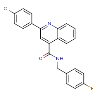 2-(4-chlorophenyl)-N-[(4-fluorophenyl)methyl]quinoline-4-carboxamide