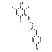 2-(4-chlorophenyl)-N'-[(E)-(2,4,6-tribromo-3-hydroxyphenyl)methylidene]acetohydrazide