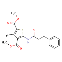 2,4-dimethyl 3-methyl-5-(3-phenylpropanamido)thiophene-2,4-dicarboxylate
