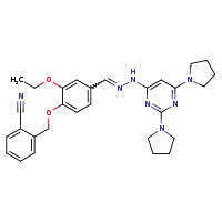 2-{4-[(E)-{2-[2,6-bis(pyrrolidin-1-yl)pyrimidin-4-yl]hydrazin-1-ylidene}methyl]-2-ethoxyphenoxymethyl}benzonitrile