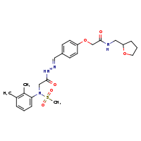 2-{4-[(E)-({2-[N-(2,3-dimethylphenyl)methanesulfonamido]acetamido}imino)methyl]phenoxy}-N-(oxolan-2-ylmethyl)acetamide