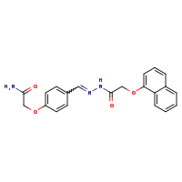 2-{4-[(E)-{[2-(naphthalen-1-yloxy)acetamido]imino}methyl]phenoxy}acetamide