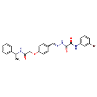 2-{4-[(E)-({[(3-bromophenyl)carbamoyl]formamido}imino)methyl]phenoxy}-N-(1-phenylethyl)acetamide