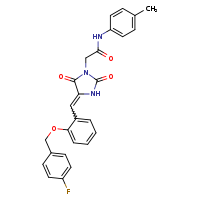 2-[(4E)-4-({2-[(4-fluorophenyl)methoxy]phenyl}methylidene)-2,5-dioxoimidazolidin-1-yl]-N-(4-methylphenyl)acetamide