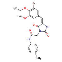 2-[(4E)-4-[(3-bromo-4-ethoxy-5-methoxyphenyl)methylidene]-2,5-dioxoimidazolidin-1-yl]-N-(4-methylphenyl)acetamide
