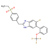 2-{[4-(ethanesulfonyl)phenyl]methyl}-5-fluoro-6-[2-(trifluoromethoxy)phenyl]-1H-1,3-benzodiazole