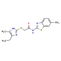2-[(4-ethyl-5-methyl-1H-imidazol-2-yl)sulfanyl]-N-(6-methyl-1,3-benzothiazol-2-yl)acetamide