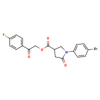2-(4-fluorophenyl)-2-oxoethyl 1-(4-bromophenyl)-5-oxopyrrolidine-3-carboxylate