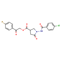 2-(4-fluorophenyl)-2-oxoethyl 1-(4-chlorobenzamido)-5-oxopyrrolidine-3-carboxylate